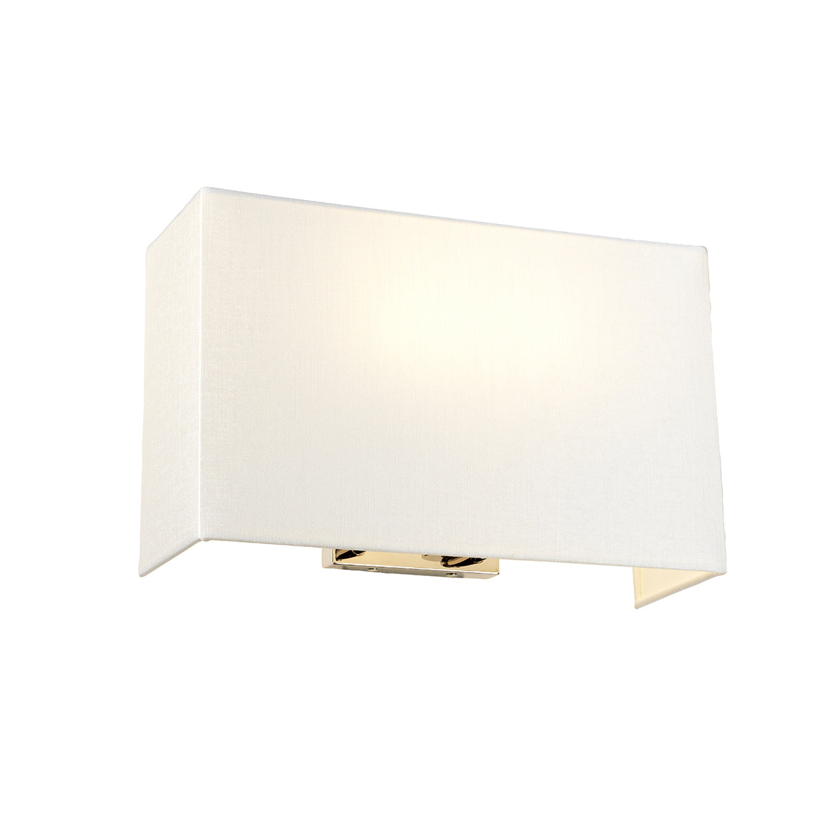 Designer's Lightbox Riley Large Rectangular Wall Light with Polished Chrome Back Plate DL-RILEY-L-IV-PC