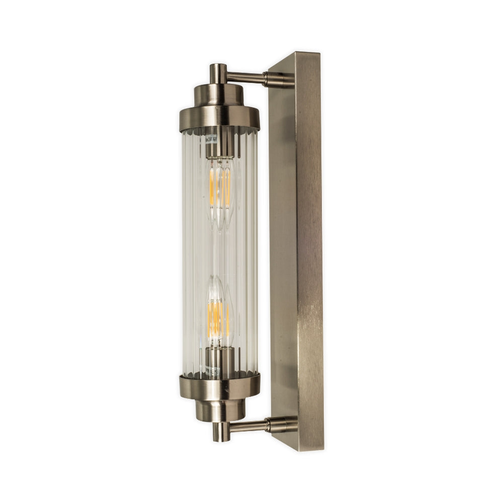 Magnalux Edith 2 Light Satin Chrome IP44 Bathroom Wall Light Part Number - EDI02SCWL