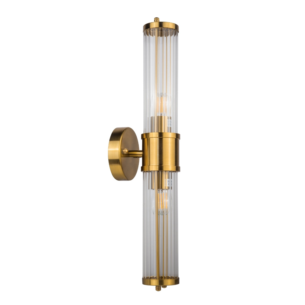 Magnalux ELE02BBWL Eleanor 2 Light Brushed Brass IP44 Bathroom Wall Light