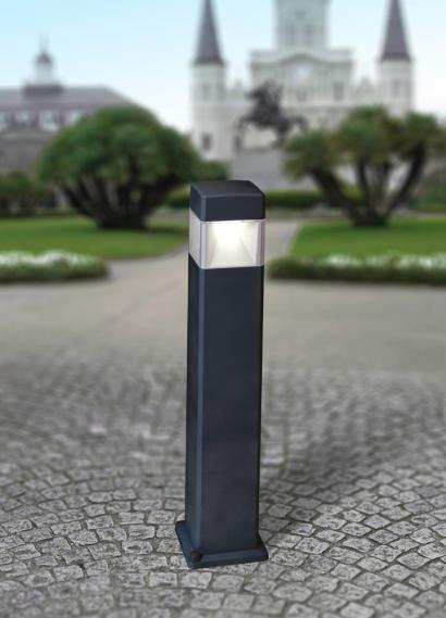 Magnalux Elisa 800mm Black Clear LED 10W CCT Bollard Post Light Part Number - ELISA800/LED10BL