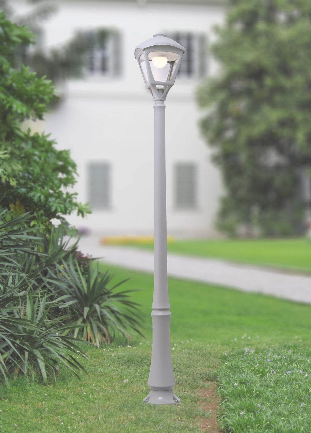 Magnalux Emilio Sergio 15W CCT Post Light Grey Part Number - EMILIO/SEGIOGY