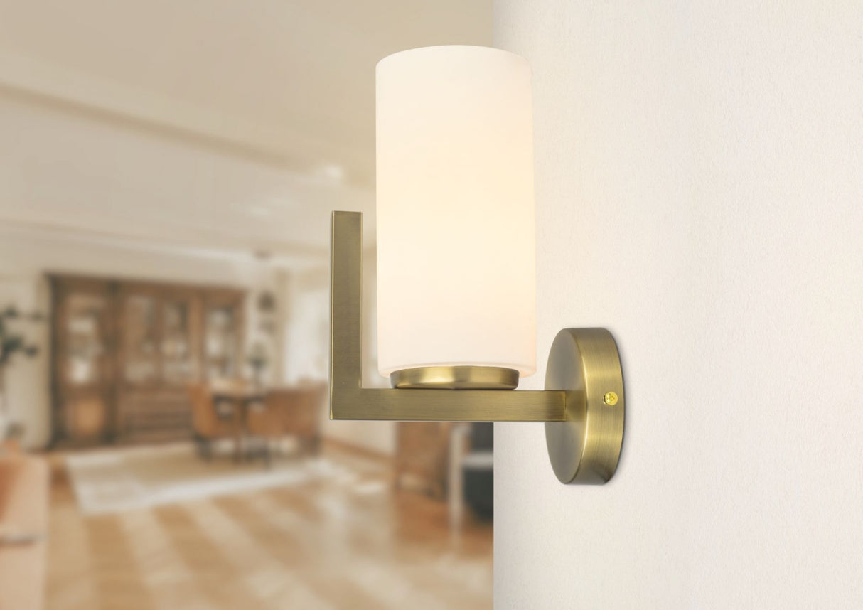 Magnalux Empire 1 Light Brushed Bronze Wall Light Part Number - EMP01BBZWL