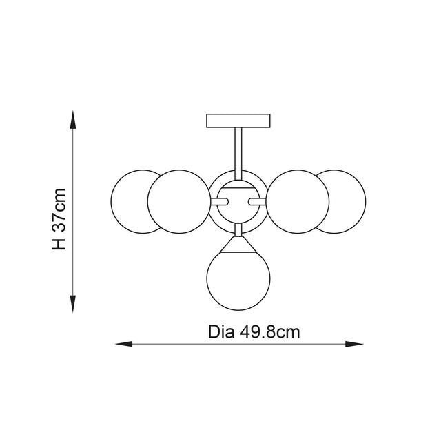 Endon Lighting - 101148 - Semi Flush Light
