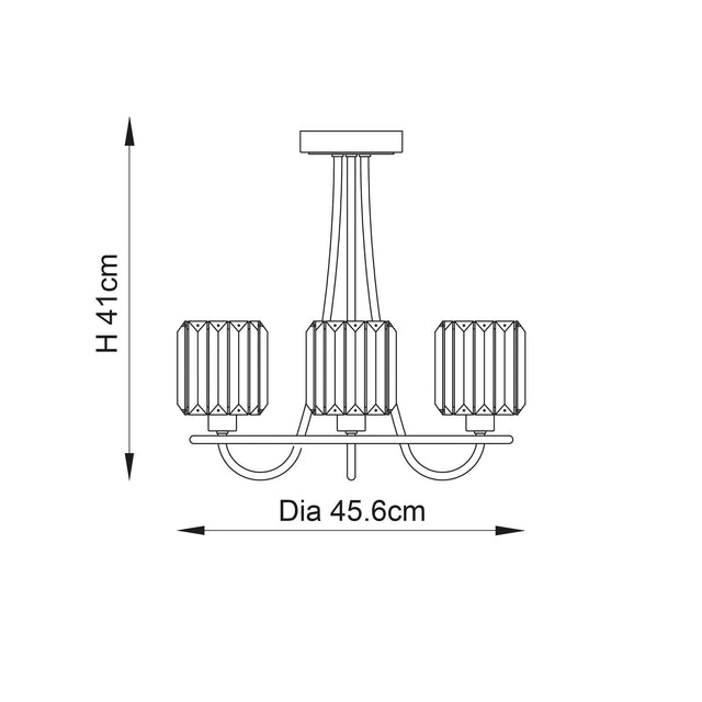 Endon Lighting - 107801 - Semi Flush Light