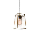 Endon Lighting 60892 Beaumont Indoor Pendant easyfit Light Clear glass & antique brass plate Not applicable