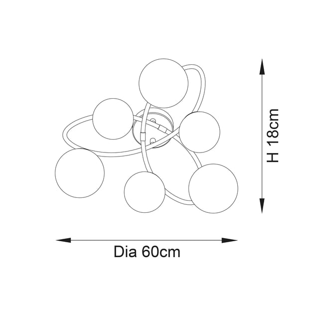 Endon Lighting - 97232 - Semi Flush Light
