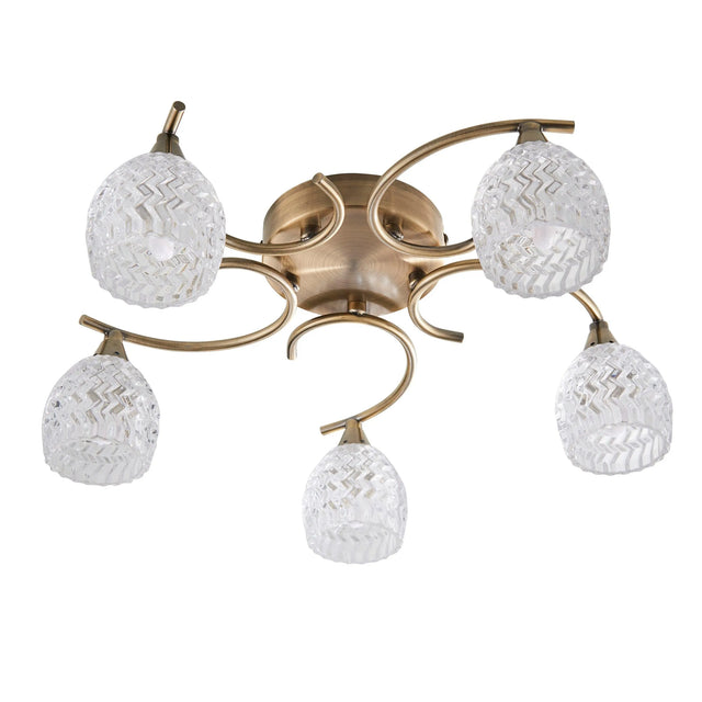 Endon Lighting - BOYER-5AB - Semi flush Light