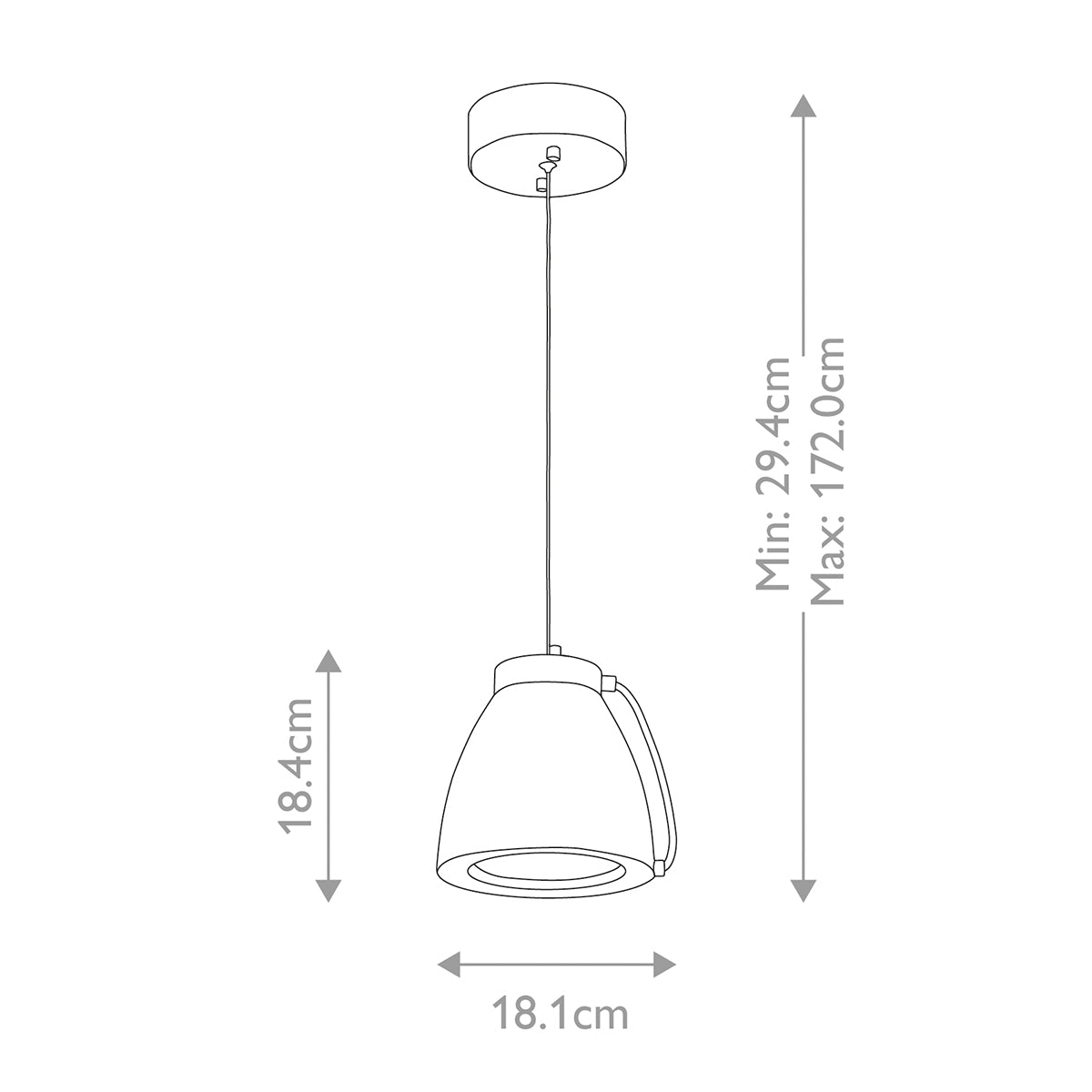 Elstead Lighting Pendant from the Europa range. Europa 1 Light Small LED Pendant Product Code = EUROPA-P-A
