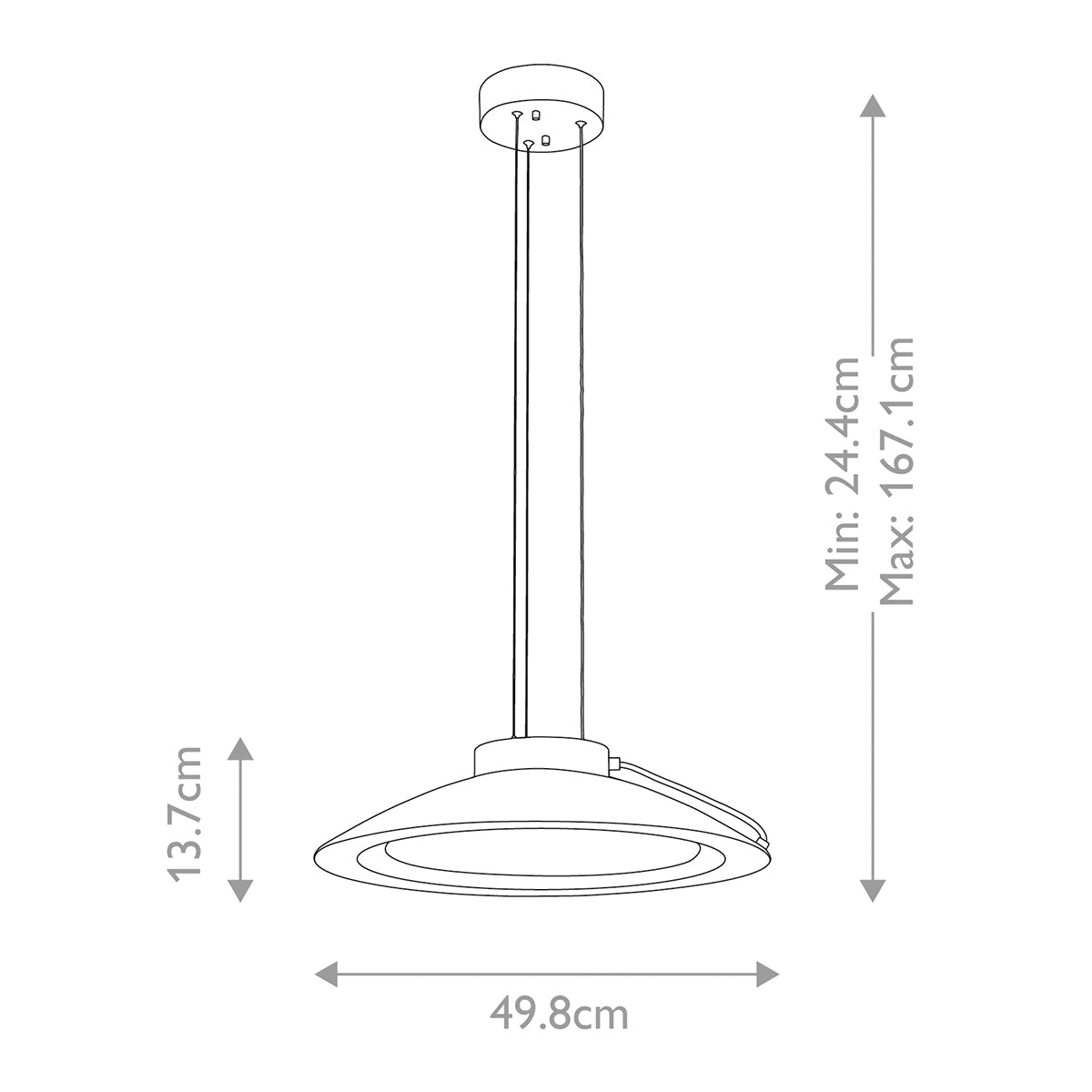 Elstead Lighting Pendant from the Europa range. Europa 1 Light Large LED Pendant Product Code = EUROPA-P-C