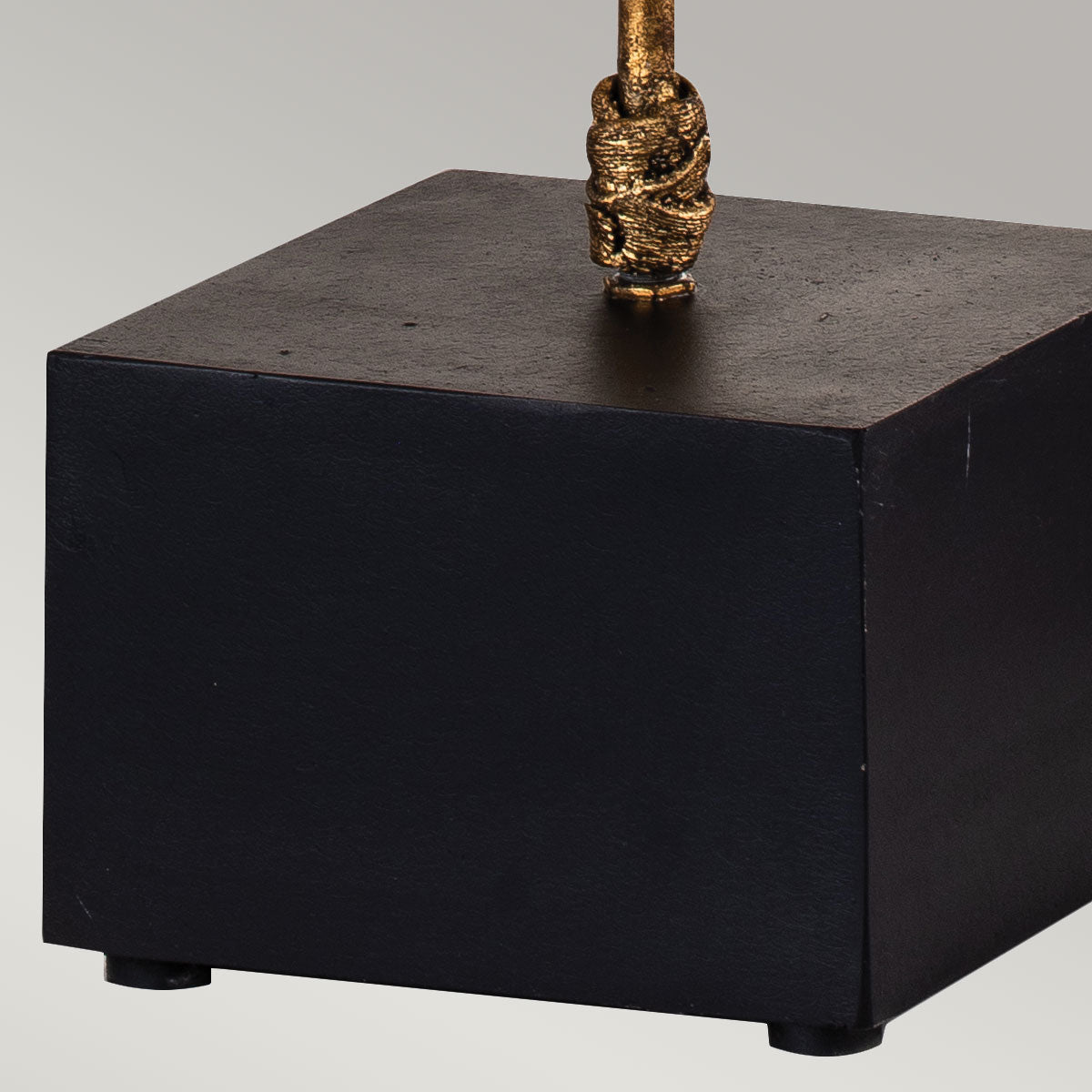Flambeau Table Lamp from the Camilia range. Camilia 1lt Table Lamp - Antique Gold and Black Product Code = FB-CAMILIA-TL