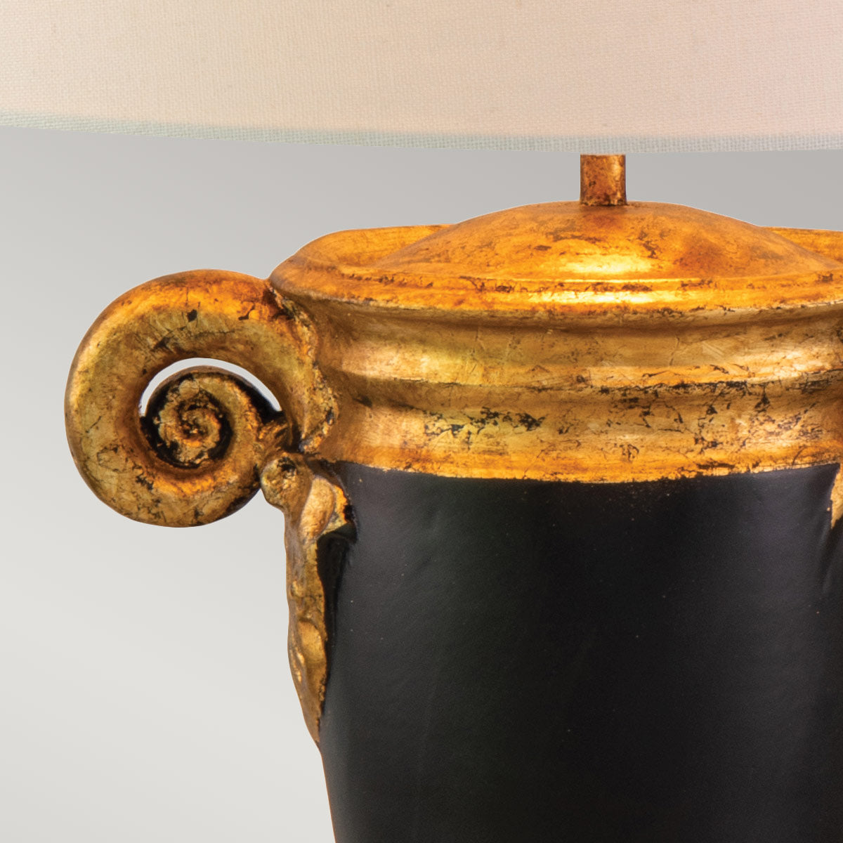 Flambeau Table Lamp from the Gallier range. Gallier 1lt Table Lamp - Black and Gold Product Code = FB-GALLIER-TL