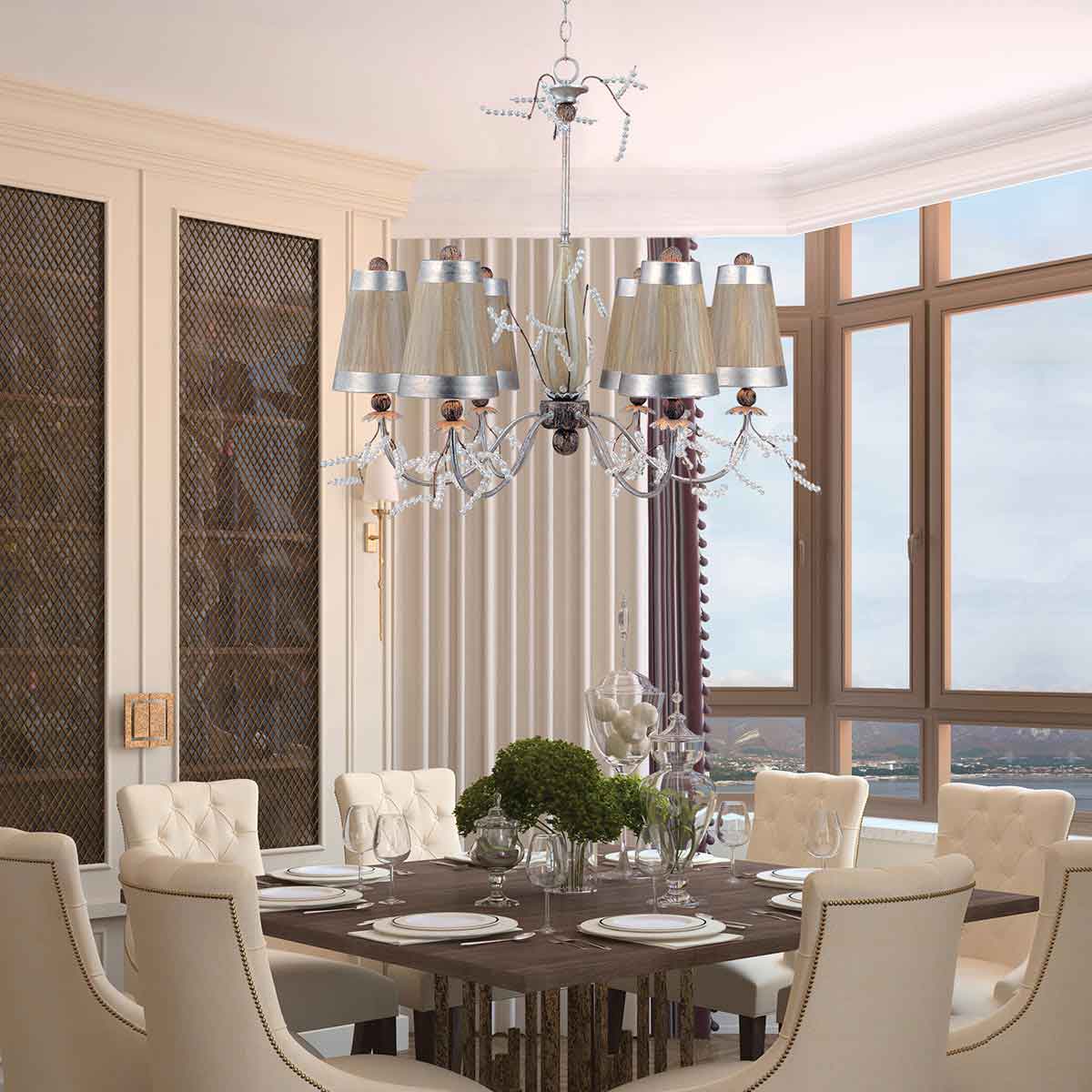 Flambeau Chandelier from the Kristal Luxe range. Kristal Luxe 6 Light Chandelier Product Code = FB-KRISTAL-LUXE6
