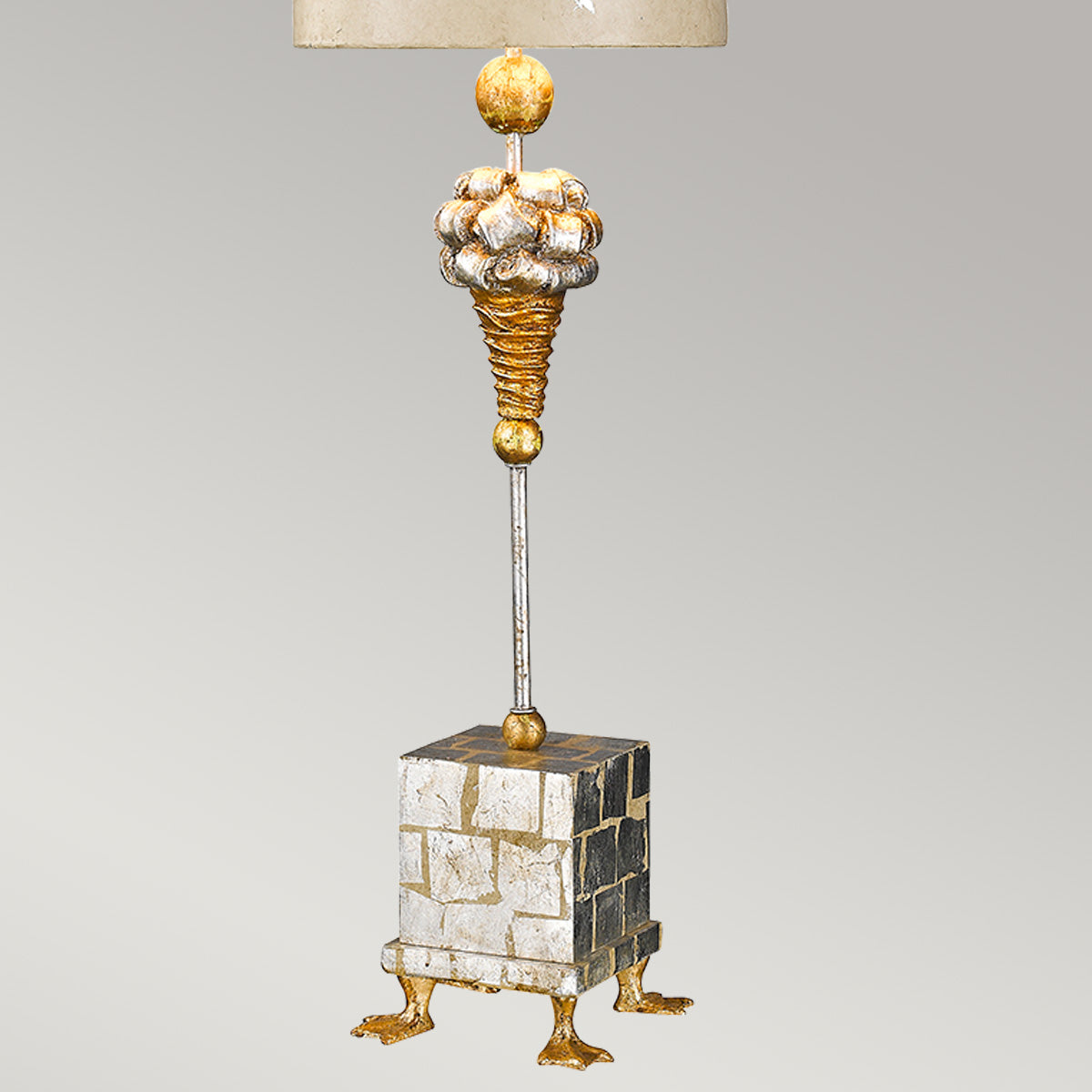 Flambeau Table Lamp from the Pompadour X range. Pompadour X 1 Light Table Lamp Product Code = FB-POMPADOURX-TL