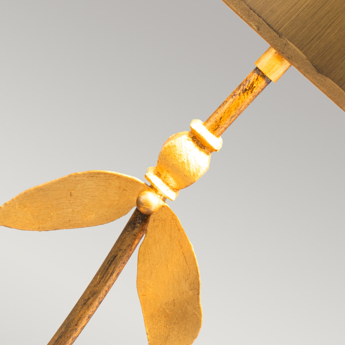 Flambeau Table Lamp from the Red Bell range. Red Bell 1 Light Table Lamp - Gold Leaf Product Code = FB-REDBELL-TL-GD
