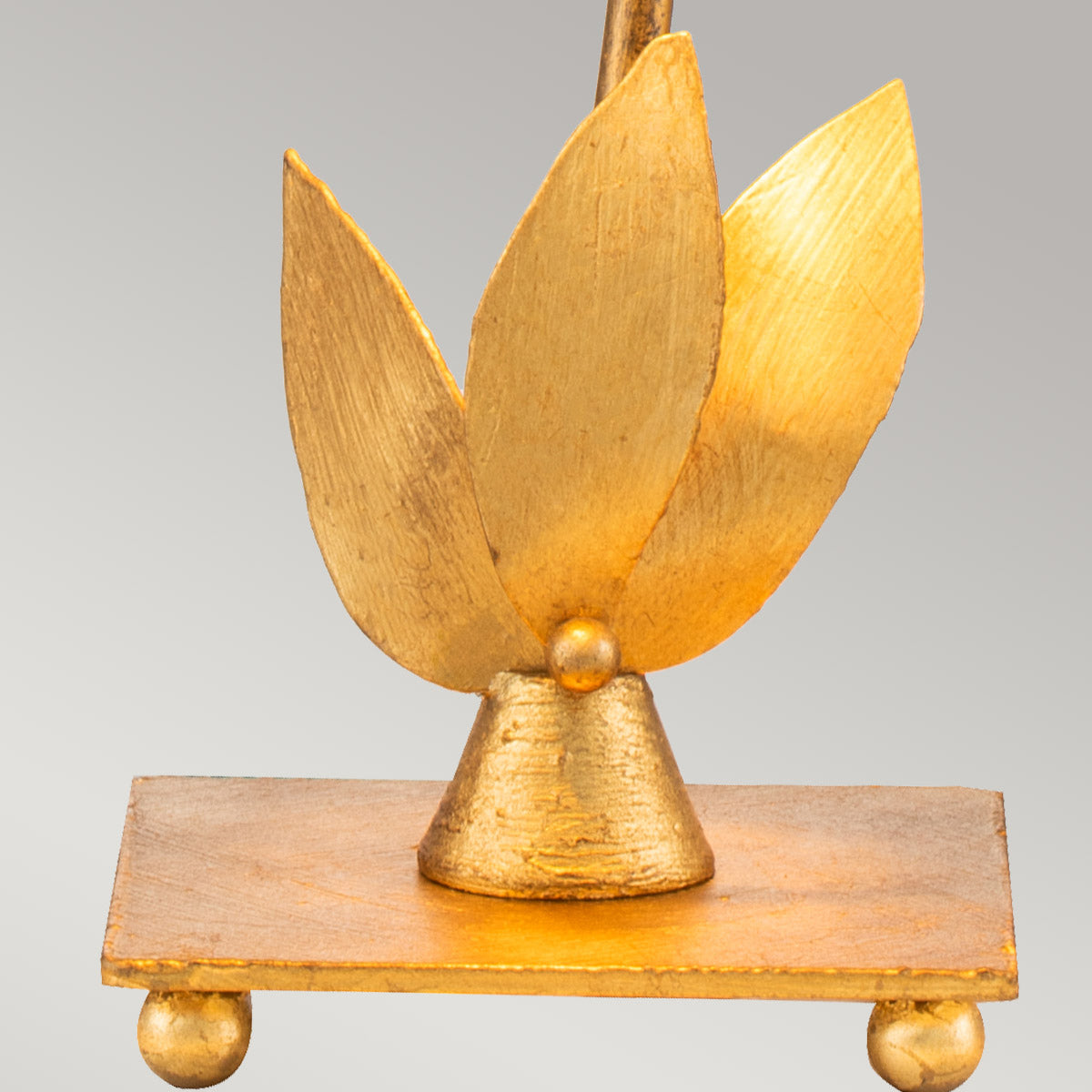 Flambeau Table Lamp from the Red Bell range. Red Bell 1 Light Table Lamp - Gold Leaf Product Code = FB-REDBELL-TL-GD