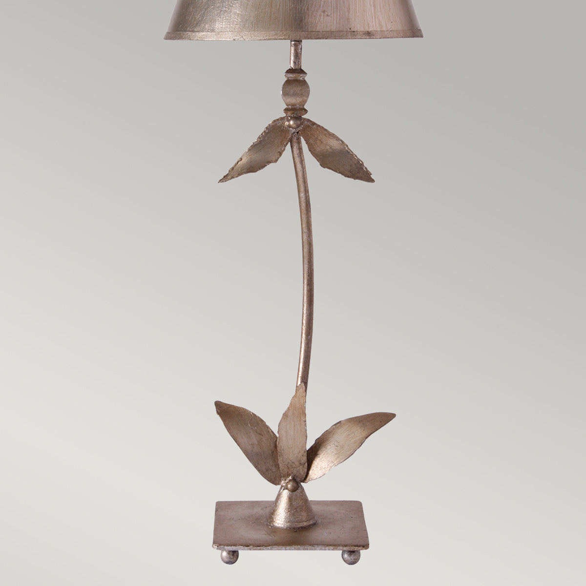 Flambeau Table Lamp from the Red Bell range. Red Bell 1 Light Table Lamp - Silver Leaf Product Code = FB-REDBELL-TL-SV