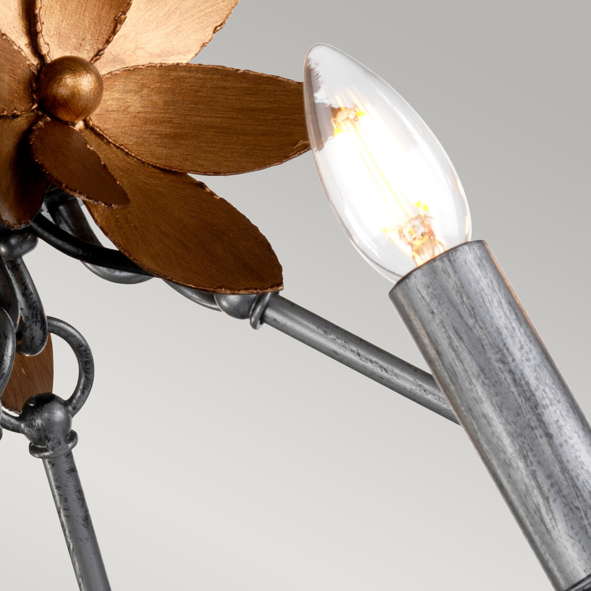 Flambeau Chandelier from the Simone range. Simone 6 Light Chandelier Product Code = FB-SIMONE6