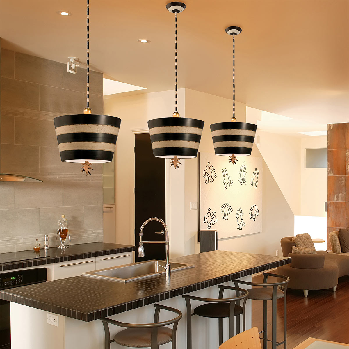 Flambeau Pendant from the South Beach range. South Beach 1 Light Pendant Product Code = FB-SOUTHBEACH-P