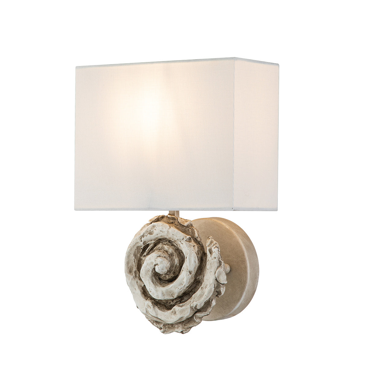 Flambeau Wall Light from the Swirl range. Swirl 1lt Large Wall Light - Bone White Product Code = FB-SWIRL-1L-W