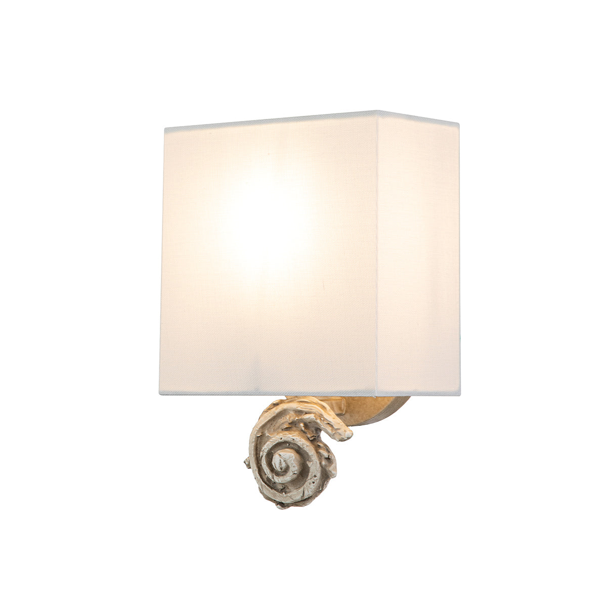 Flambeau Wall Light from the Swirl range. Swirl 1lt Small Wall Light - Bone White Product Code = FB-SWIRL-1S-W