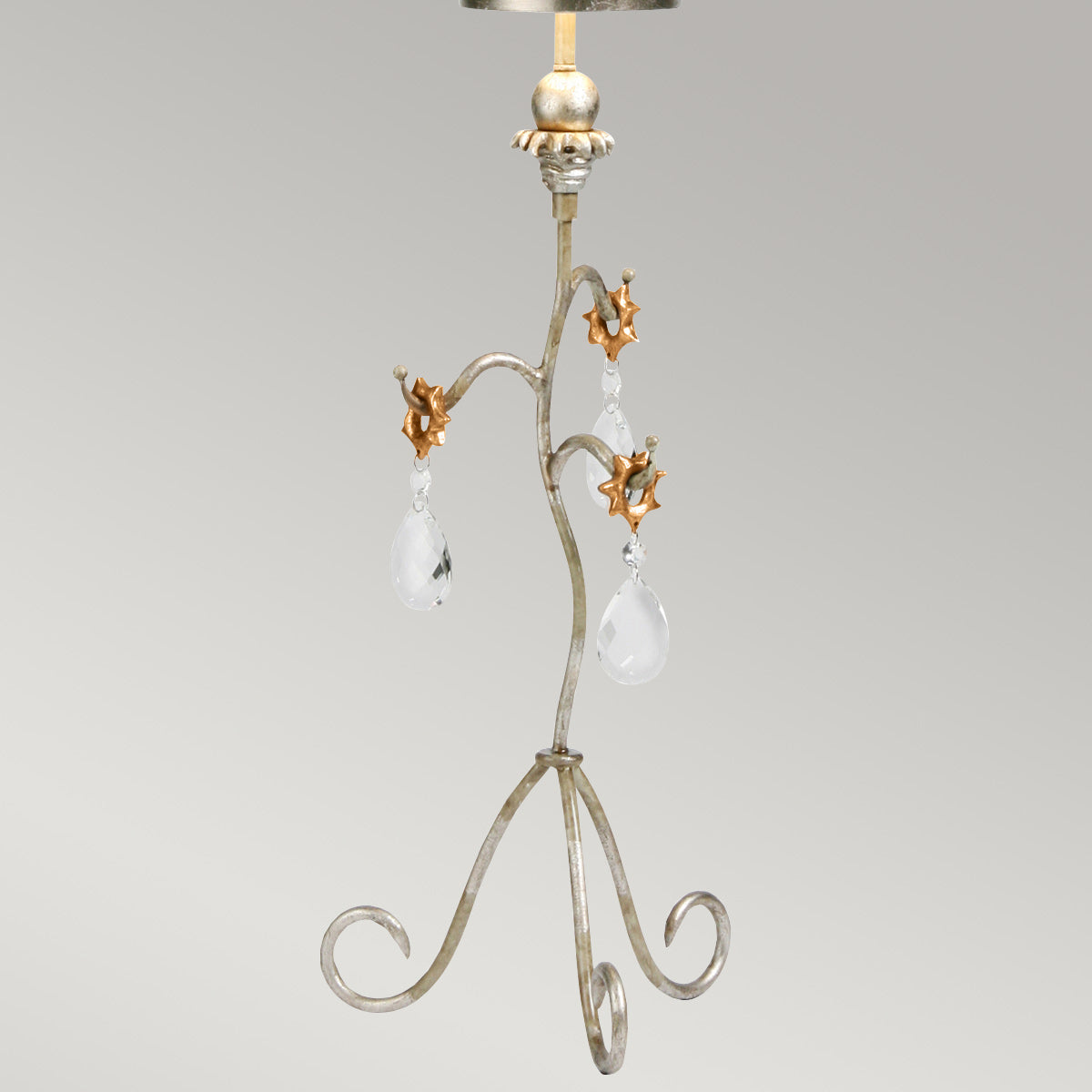 Flambeau Table Lamp from the Tivoli range. Tivoli 1 Light Table Lamp - Silver & Cream Patina Product Code = FB-TIVOLI-TL-SV