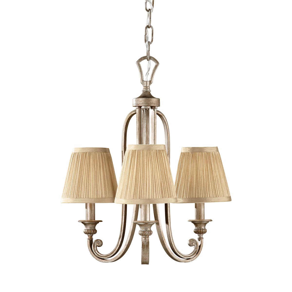 Feiss Chandelier from the Abbey range. Abbey 3 Light Chandelier Product Code = FE-ABBEY3