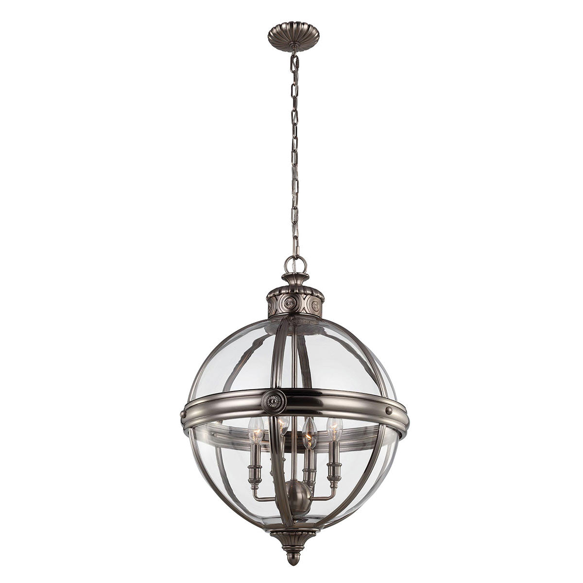 Feiss Chandelier from the Adams range. Adams 4 Light Pendant Chandelier Product Code = FE-ADAMS-4P-ANL