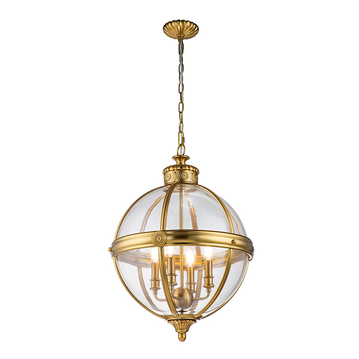 Feiss Chandelier from the Adams range. Adams 4 Light Pendant Chandelier Product Code = FE-ADAMS-4P-BB