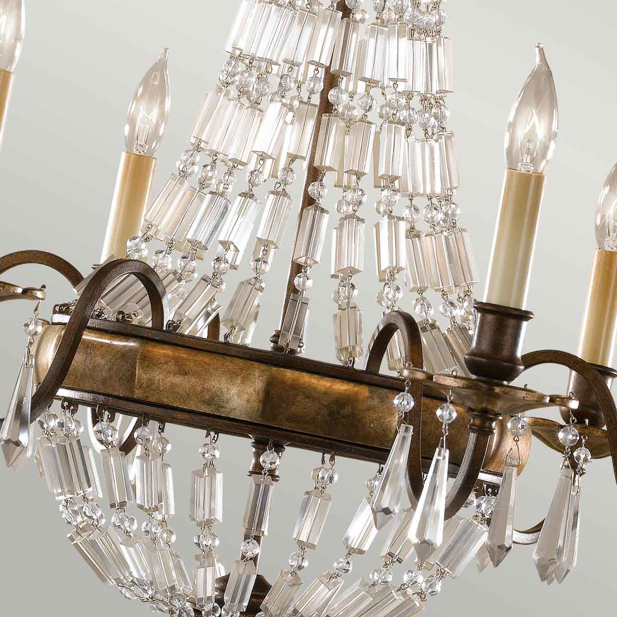 Feiss Chandelier from the Bellini range. Bellini 6 Light Chandelier Product Code = FE-BELLINI6