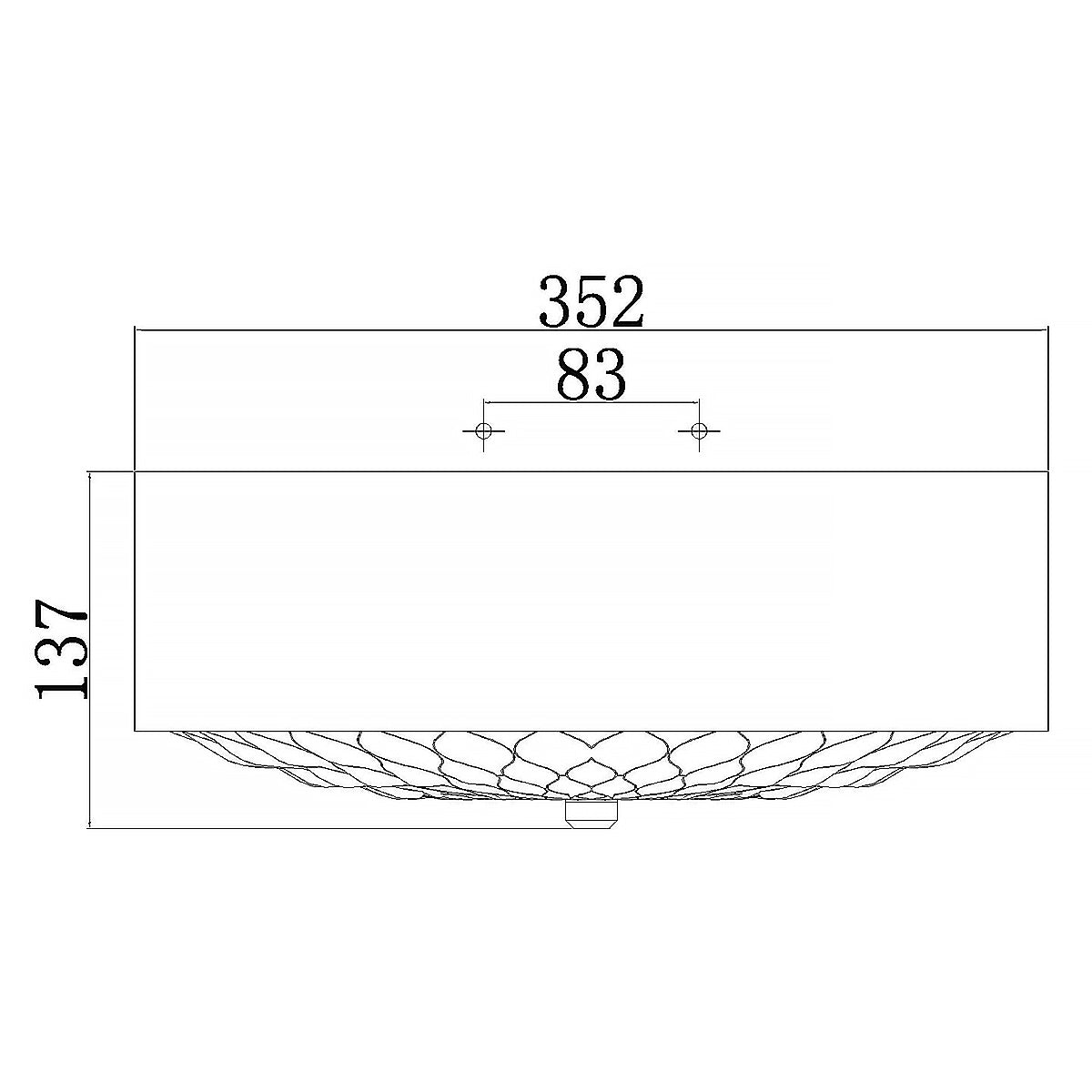 Feiss Ceiling Flush from the Botanic range. Botanic 3 Light Small Flush Product Code = FE-BOTANIC-F-S