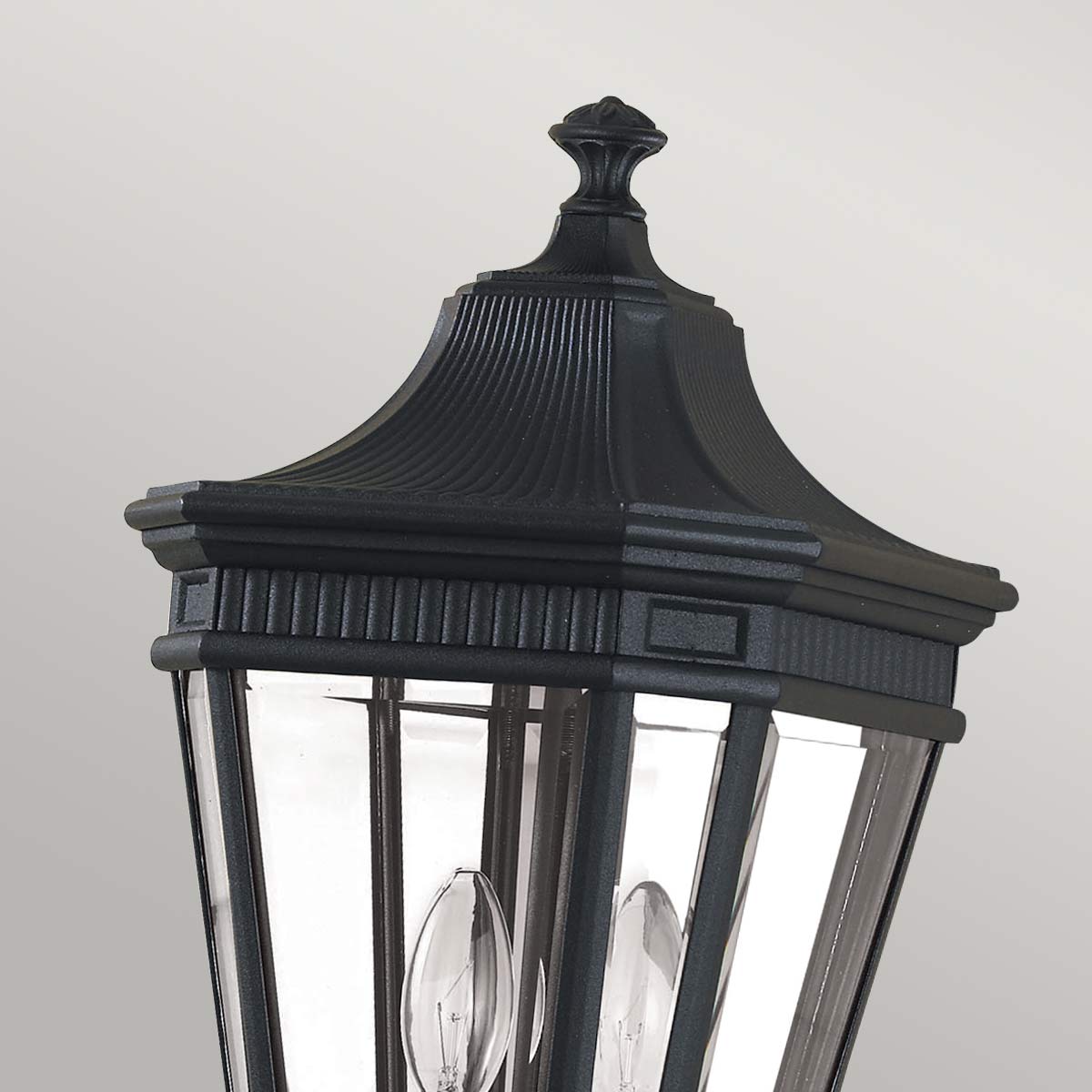 Feiss Pillar Lantern from the Cotswold Lane range. Cotswold Lane 2 Light Medium Pillar Product Code = FE-COTSLN4-M-BK