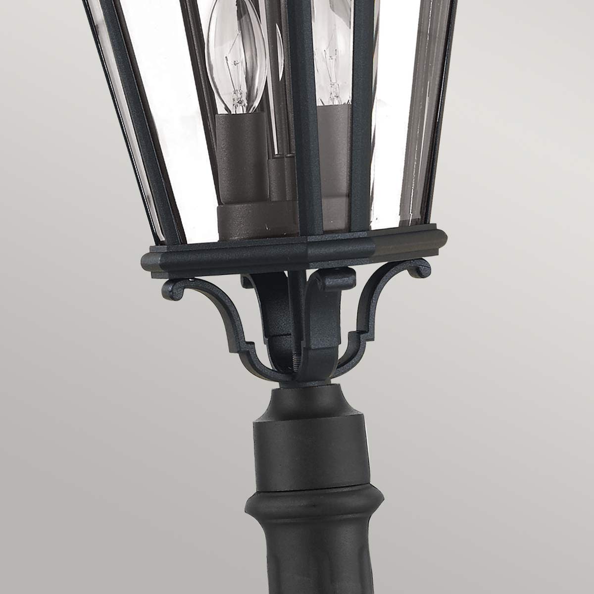 Feiss Pillar Lantern from the Cotswold Lane range. Cotswold Lane 2 Light Medium Pillar Product Code = FE-COTSLN4-M-BK