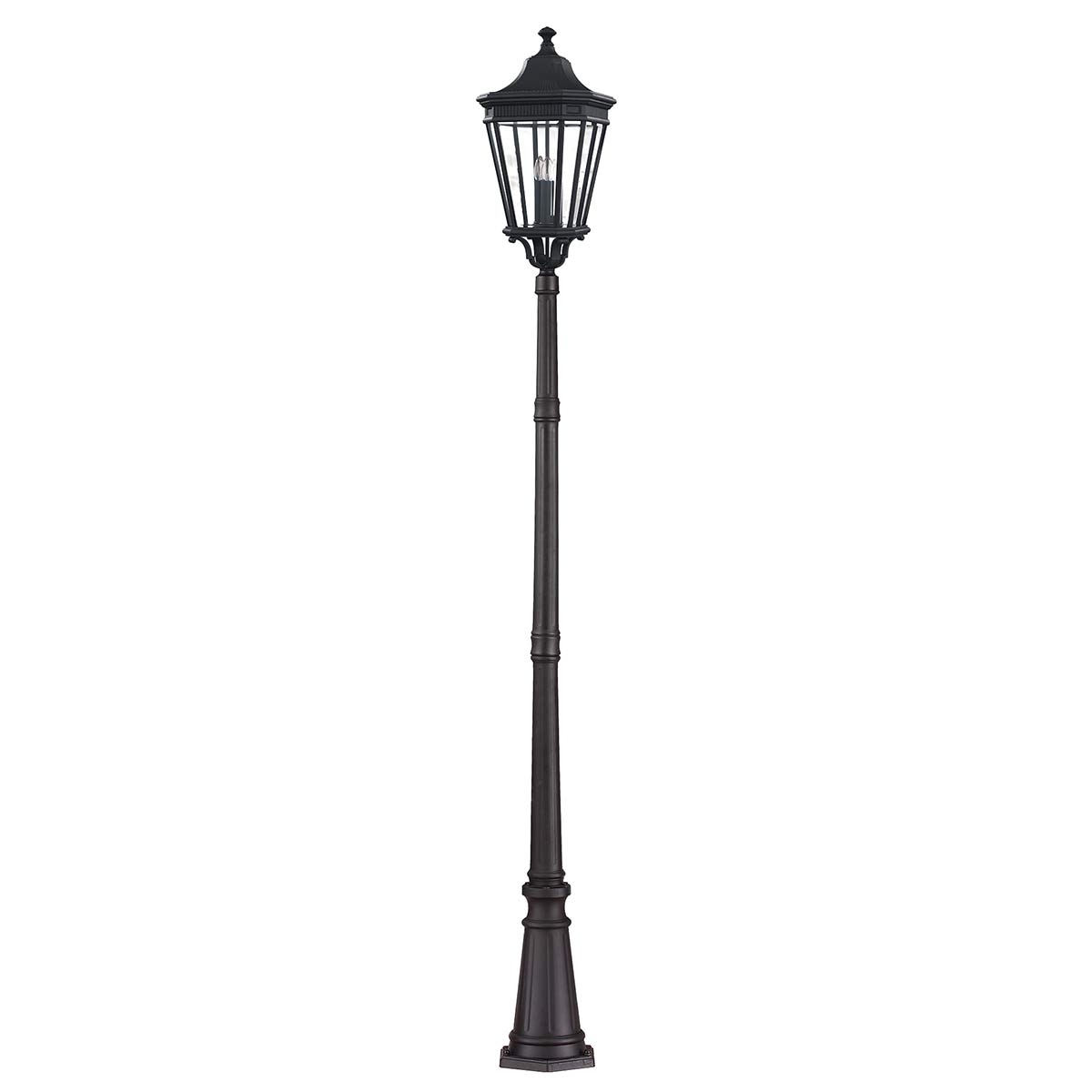 Feiss Lamp Post from the Cotswold Lane range. Cotswold Lane 3 Light Large Post Product Code = FE-COTSLN5-L-BK