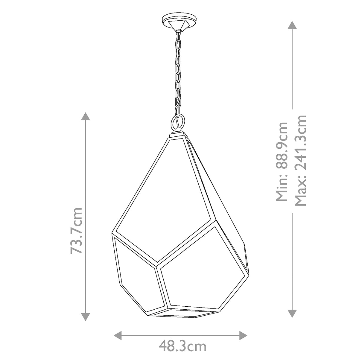 Feiss Chandelier from the Diamond range. Feiss Diamond 4Lt Pendant Chandelier Product Code = FE-DIAMOND-P-L