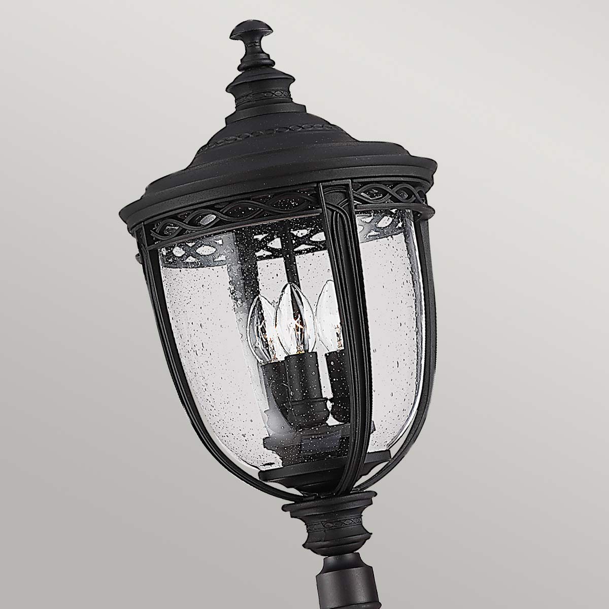 Feiss Lamp Post from the English Bridle range. English Bridle 3 Light Large Lamp Post Product Code = FE-EB5-L-BLK