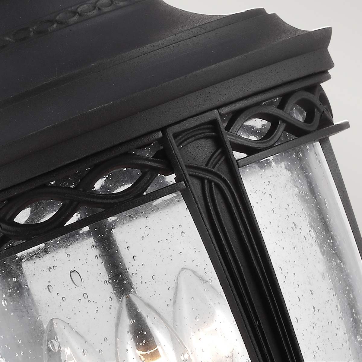 Feiss Outdoor Hanging from the English Bridle range. English Bridle 3 Light Large Chain Lantern Product Code = FE-EB8-L-BLK