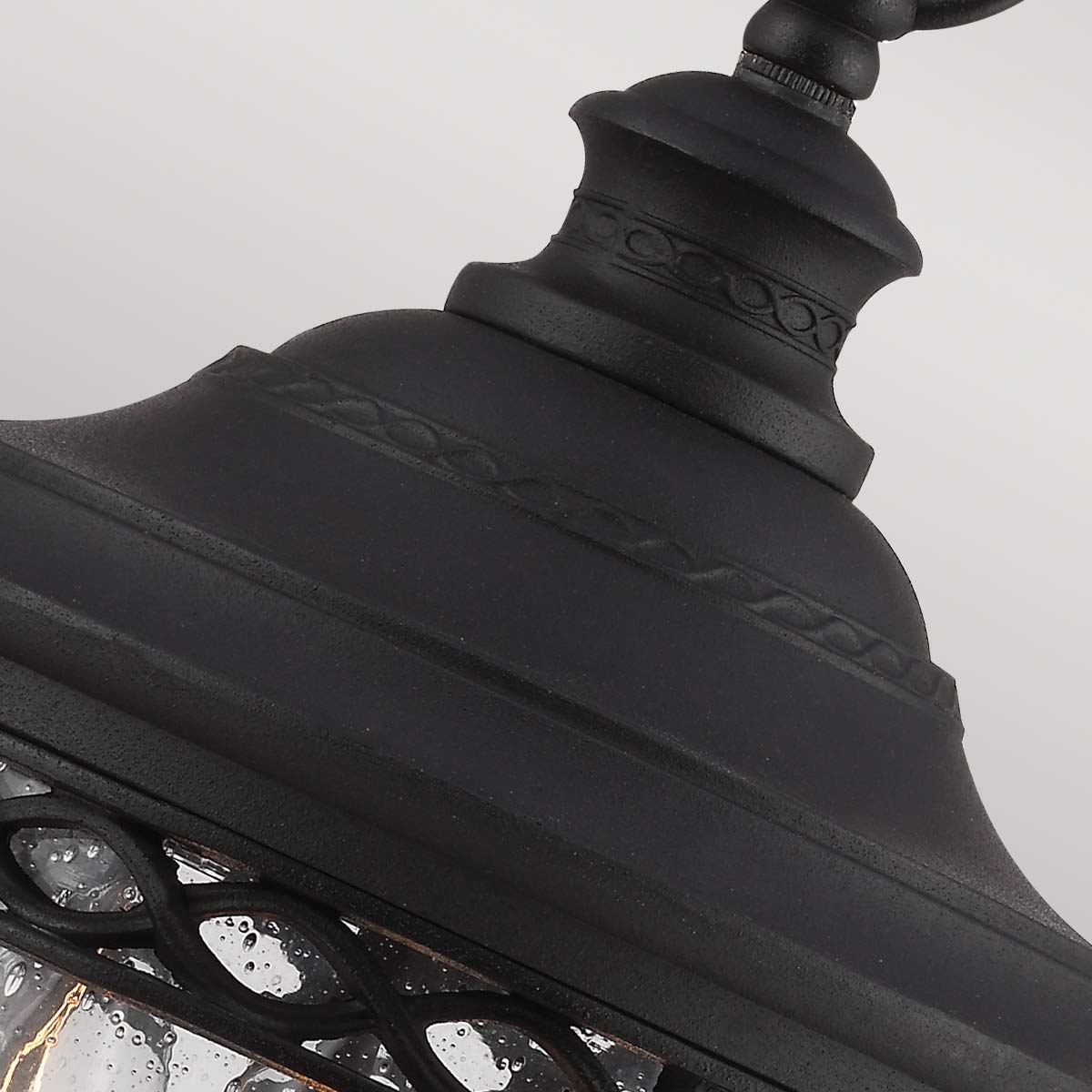 Feiss Outdoor Hanging from the English Bridle range. English Bridle 3 Light Medium Chain Lantern Product Code = FE-EB8-M-BLK