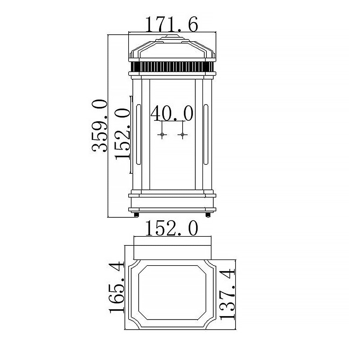 Feiss Outdoor Wall Light from the Federal range. Federal Small Outdoor Lantern Product Code = FE-FEDERAL-S