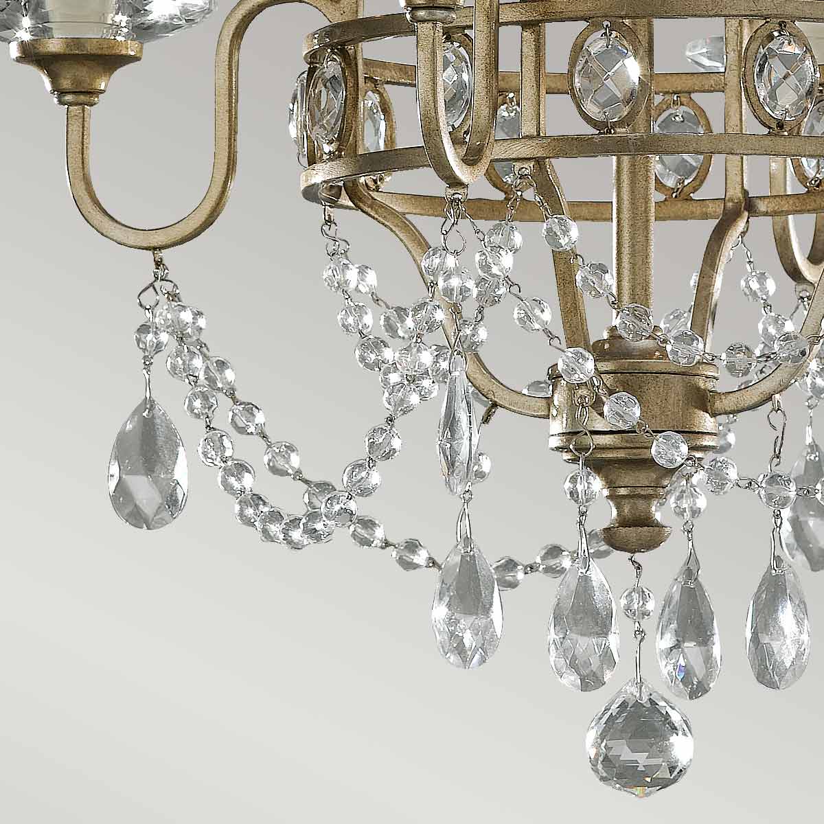 Feiss Chandelier from the Gianna range. Gianna 4 Light Chandelier Product Code = FE-GIANNA4
