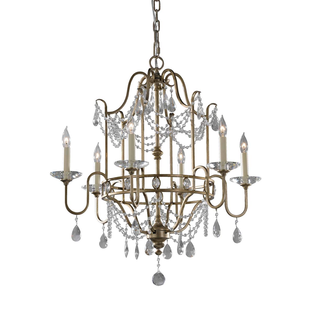Feiss Chandelier from the Gianna range. Gianna 6 Light Chandelier Product Code = FE-GIANNA6