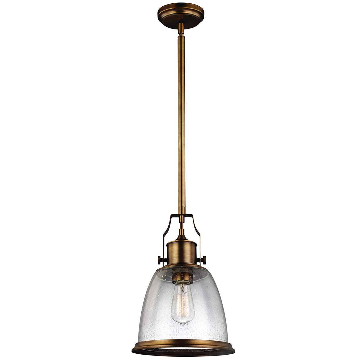 Feiss Pendant from the Hobson range. Hobson 1 Light Medium Pendant Product Code = FE-HOBSON-P-M-AB