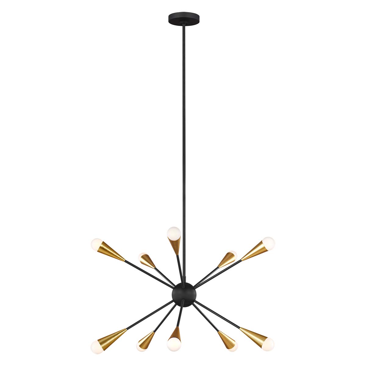 Feiss Chandelier from the Jax range. Jax 10 Light Chandelier Product Code = FE-JAX10-MB