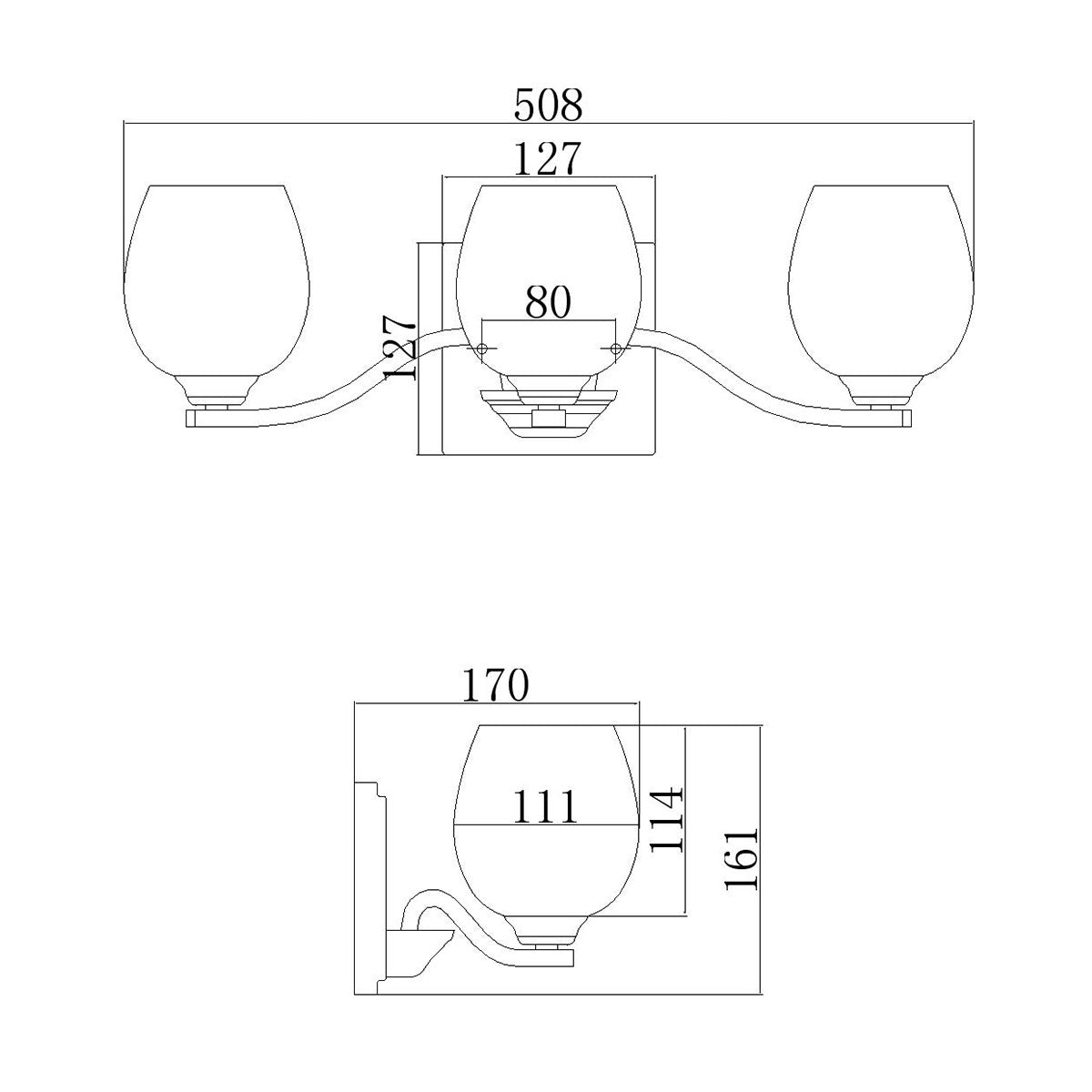 Feiss Wall Light from the Kalli range. Kalli 3 Light Above Mirror Light Product Code = FE-KALLI3-BATH