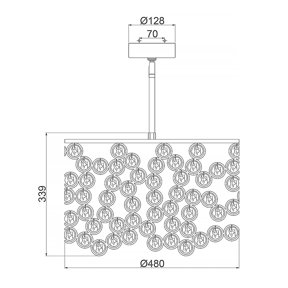 Feiss Pendant from the Lexi range. Lexi 3 Light Pendant Product Code = FE-LEXI-P