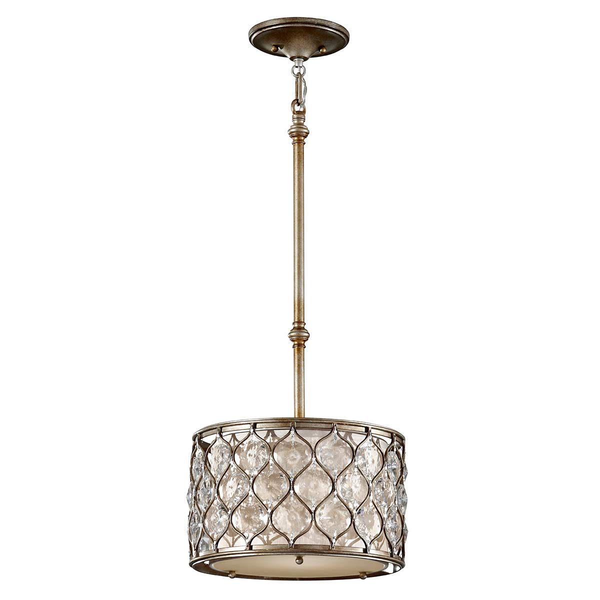 Feiss Pendant from the Lucia range. Lucia 1 Light Pendant Light Product Code = FE-LUCIA-P-C