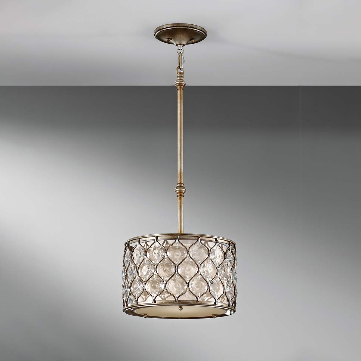 Feiss Pendant from the Lucia range. Lucia 1 Light Pendant Light Product Code = FE-LUCIA-P-C