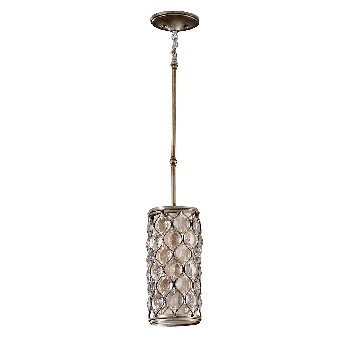 Feiss Pendant from the Lucia range. Lucia 1 Light Mini Pendant Product Code = FE-LUCIA-P-D