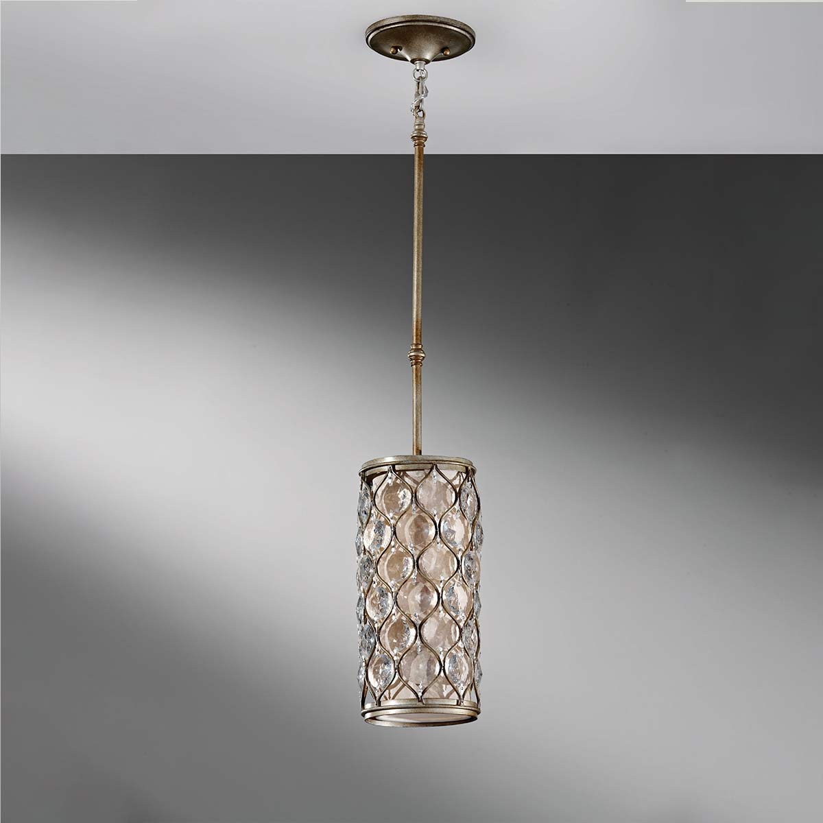 Feiss Pendant from the Lucia range. Lucia 1 Light Mini Pendant Product Code = FE-LUCIA-P-D