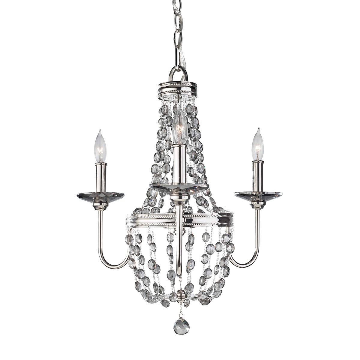 Feiss Chandelier from the Malia range. Malia 3Lt Chandelier Product Code = FE-MALIA3