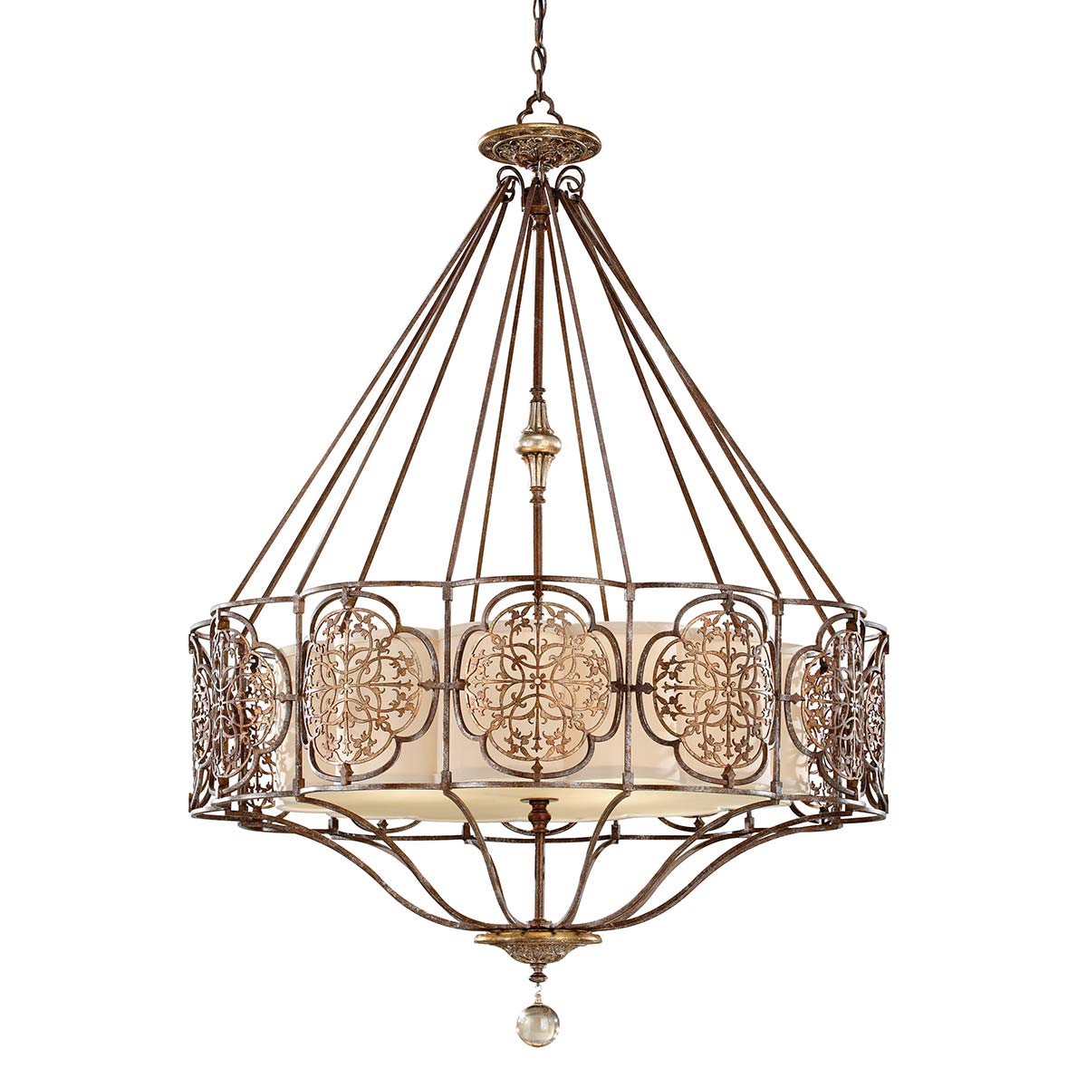 Feiss Chandelier from the Marcella range. Marcella 4 Light Chandelier Product Code = FE-MARCELLA4